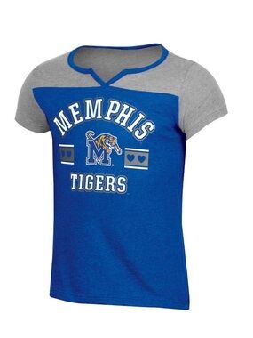 Rivalry Threads Memphis Tigers Royal Blue and Gray Short Sleeve Tee